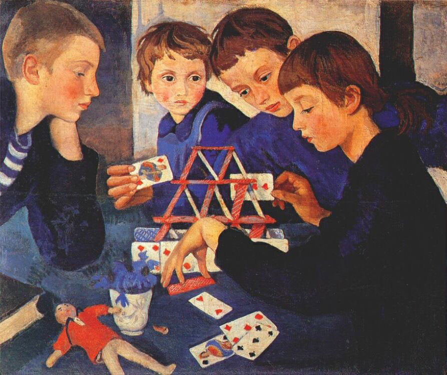 serebriakova-1919-card-house.jpg