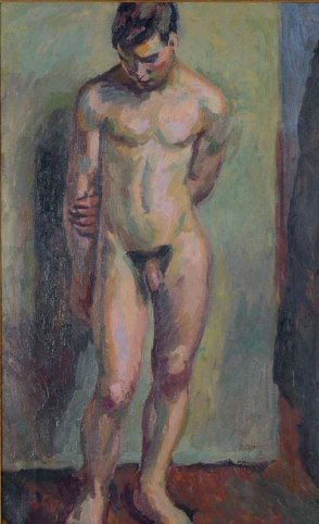 Duncan Grant+Standing male nude.
