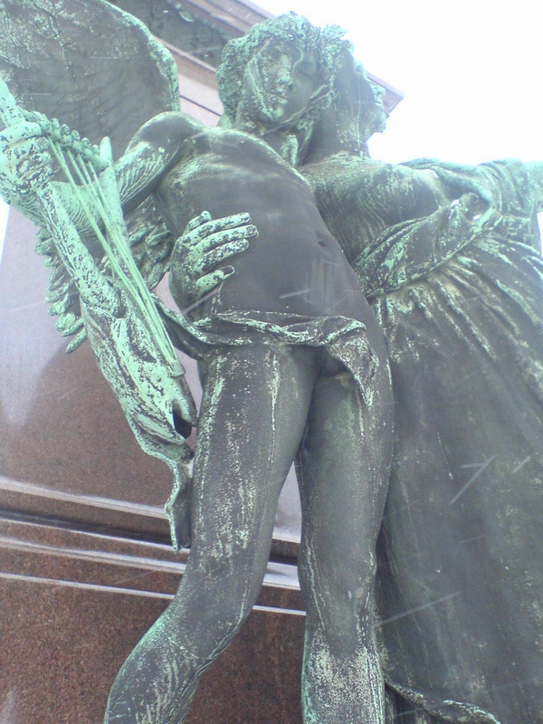 Boy at the bottom of the monumen