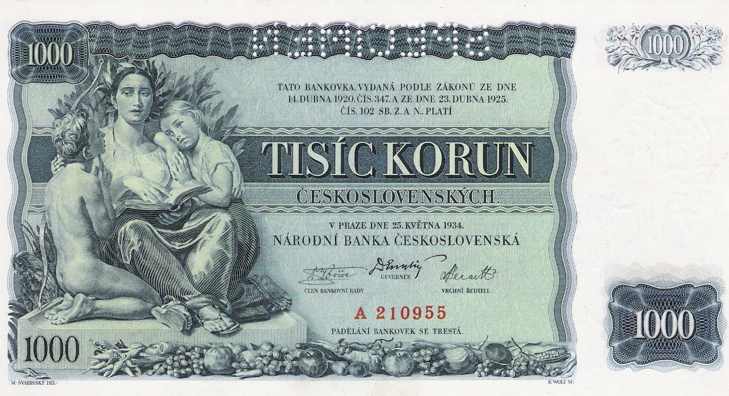 Чехословакия 1000 крон 1934 (1).