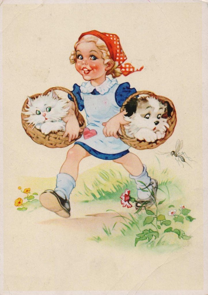 Французская открытка Детство 2.j